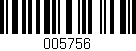 Código de barras (EAN, GTIN, SKU, ISBN): '005756'