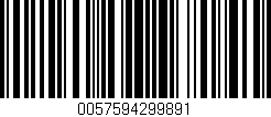 Código de barras (EAN, GTIN, SKU, ISBN): '0057594299891'