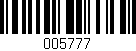 Código de barras (EAN, GTIN, SKU, ISBN): '005777'