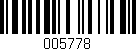 Código de barras (EAN, GTIN, SKU, ISBN): '005778'