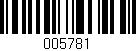 Código de barras (EAN, GTIN, SKU, ISBN): '005781'