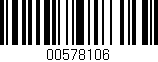Código de barras (EAN, GTIN, SKU, ISBN): '00578106'