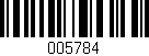 Código de barras (EAN, GTIN, SKU, ISBN): '005784'