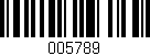 Código de barras (EAN, GTIN, SKU, ISBN): '005789'