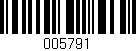 Código de barras (EAN, GTIN, SKU, ISBN): '005791'