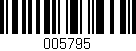 Código de barras (EAN, GTIN, SKU, ISBN): '005795'