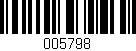 Código de barras (EAN, GTIN, SKU, ISBN): '005798'