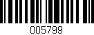 Código de barras (EAN, GTIN, SKU, ISBN): '005799'