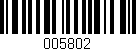 Código de barras (EAN, GTIN, SKU, ISBN): '005802'