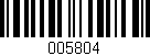 Código de barras (EAN, GTIN, SKU, ISBN): '005804'