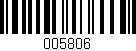 Código de barras (EAN, GTIN, SKU, ISBN): '005806'