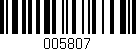 Código de barras (EAN, GTIN, SKU, ISBN): '005807'