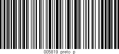 Código de barras (EAN, GTIN, SKU, ISBN): '005819_preto_p'