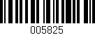 Código de barras (EAN, GTIN, SKU, ISBN): '005825'