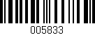 Código de barras (EAN, GTIN, SKU, ISBN): '005833'