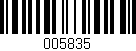 Código de barras (EAN, GTIN, SKU, ISBN): '005835'