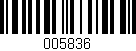 Código de barras (EAN, GTIN, SKU, ISBN): '005836'