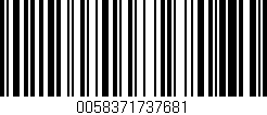 Código de barras (EAN, GTIN, SKU, ISBN): '0058371737681'