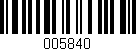 Código de barras (EAN, GTIN, SKU, ISBN): '005840'