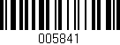Código de barras (EAN, GTIN, SKU, ISBN): '005841'