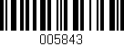 Código de barras (EAN, GTIN, SKU, ISBN): '005843'