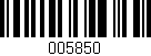 Código de barras (EAN, GTIN, SKU, ISBN): '005850'
