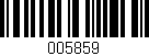 Código de barras (EAN, GTIN, SKU, ISBN): '005859'