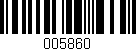 Código de barras (EAN, GTIN, SKU, ISBN): '005860'
