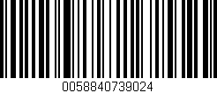 Código de barras (EAN, GTIN, SKU, ISBN): '0058840739024'