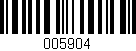 Código de barras (EAN, GTIN, SKU, ISBN): '005904'