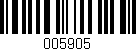 Código de barras (EAN, GTIN, SKU, ISBN): '005905'
