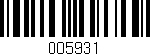 Código de barras (EAN, GTIN, SKU, ISBN): '005931'