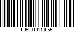 Código de barras (EAN, GTIN, SKU, ISBN): '0059318110055'