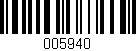 Código de barras (EAN, GTIN, SKU, ISBN): '005940'