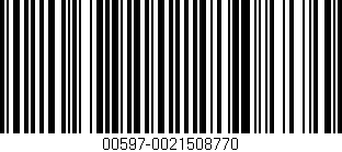 Código de barras (EAN, GTIN, SKU, ISBN): '00597-0021508770'