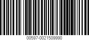 Código de barras (EAN, GTIN, SKU, ISBN): '00597-0021509990'