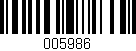 Código de barras (EAN, GTIN, SKU, ISBN): '005986'