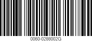 Código de barras (EAN, GTIN, SKU, ISBN): '0060-0288002G'