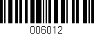 Código de barras (EAN, GTIN, SKU, ISBN): '006012'