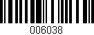 Código de barras (EAN, GTIN, SKU, ISBN): '006038'