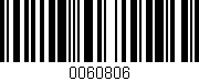 Código de barras (EAN, GTIN, SKU, ISBN): '0060806'