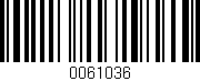 Código de barras (EAN, GTIN, SKU, ISBN): '0061036'