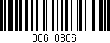 Código de barras (EAN, GTIN, SKU, ISBN): '00610806'