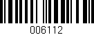 Código de barras (EAN, GTIN, SKU, ISBN): '006112'