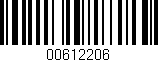 Código de barras (EAN, GTIN, SKU, ISBN): '00612206'