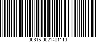 Código de barras (EAN, GTIN, SKU, ISBN): '00615-0021401110'