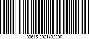 Código de barras (EAN, GTIN, SKU, ISBN): '00615-0021402800'