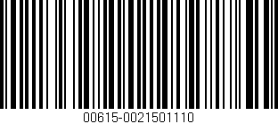 Código de barras (EAN, GTIN, SKU, ISBN): '00615-0021501110'