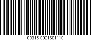 Código de barras (EAN, GTIN, SKU, ISBN): '00615-0021601110'