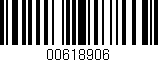 Código de barras (EAN, GTIN, SKU, ISBN): '00618906'
